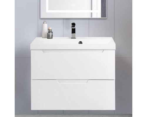Тумба с раковиной BelBagno Vittoria 80 подвесная, bianco lucido, белая глянцевая раковина Тумба с раковиной BelBagno Vittoria 80 подвесная, bianco lucido, белая глянцевая раковина