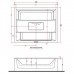 Gruppo Treesse Rest Минибассейн 240x195х85см., хромотерапия 1, озон. дезинф. внешняя панель VTR, автонаполнение и дренаж, нагрев3KW, цвет: белый. 212CUPXAN, V192HXBNB220O0SI