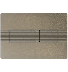 TECEsolid 9240437 Панель смыва, 2 объёма, 220х150х6 мм, металл, никель с текстурой линии 9240437