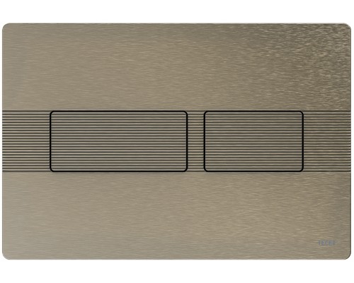 TECEsolid 9240437 Панель смыва, 2 объёма, 220х150х6 мм, металл, никель с текстурой линии 9240437