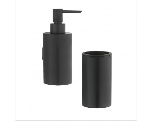 Набор Стакан Boheme Uno 10982-B black + Дозатор 10977-B black
