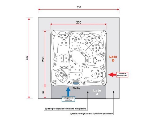 Gruppo Treesse Rodas Минибассейн 230х230х87см., отдельностоящий, с панелями, с крышкой, цвет: белый. PROD01BP Gruppo Treesse Rodas Минибассейн 230х230х87см., отдельностоящий, с панелями, с крышкой, цвет: белый. PROD01BP