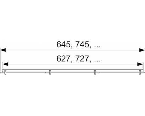 TECE Лоток plate, 1500 мм, основа для плитки, нержавеющая сталь. 601570
