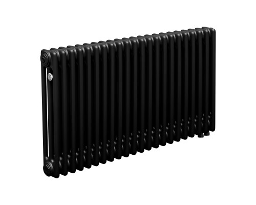 Трубчатый радиатор ТЕПЛОФОРТ ТР3057 ТВ, 22 секции, нижнее подключение ½”, черный мат 200156