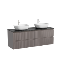 Тумба с раковиной Sancos Snob T 140, doha soft, столешница черный мрамор TT140A1X, раковина CN6009