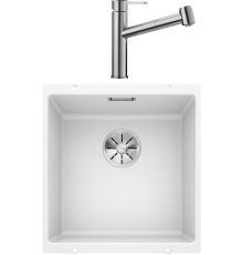 Комплект Мойка кухонная Blanco Subline 400-U белая + Смеситель Ambis-S 523119