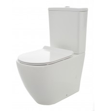 AQM1002 Унитаз напольный Rimless c сиденьем SoftClose, горизонтальный выпуск. 660x360x435мм AQM1002