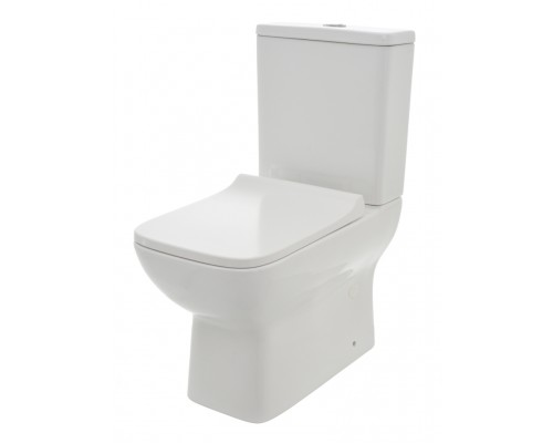 AQM1004 Унитаз напольный Rimless с сиденьем SoftClose, горизонтальный выпуск. 615x350x410мм AQM1004