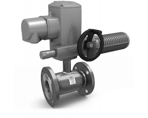 Кран шаровой стальной LD КШ.Ц.Ф.Х Ду100, 4 , Ру16 фланц. соед., электро/пневмопривод, полнопроходной. КШ