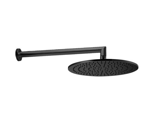 CISAL Shower Верхний душ D300 мм с настенным держателем L400 мм, цвет: черный матовый. DS01362040 CISAL Shower Верхний душ D300 мм с настенным держателем L400 мм, цвет: черный матовый. DS01362040
