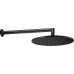 CISAL Shower Верхний душ D300 мм с настенным держателем L400 мм, цвет: черный матовый. DS01362040
