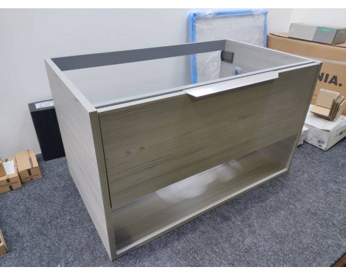 Cerasa Assolo Комплект: база подвесн с ящиком, цвет la/co + столешница из мин/мрам, цвет бел. с 1отв 85x51,5x h50см + зеркало 85*h70 со светильник LED, цвет: larice cosmopolitan. CPCPCMB1CH385 larice cosmopolitan