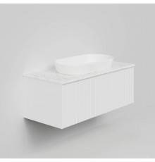 Тумба под раковину со столешницей La Fenice Terra 100 подвесная, bianca, столешница белый мрамор
