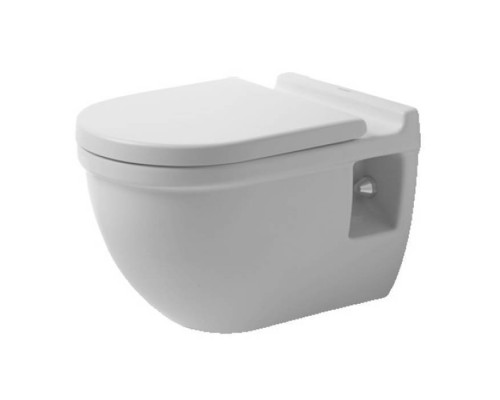 Duravit Starck 3 Унитаз подвесной Comfort, с вертикальным смывом, высота сиденья + 5см, 6,0л., 36x54.5см, Цвет: Белый. 2215090000