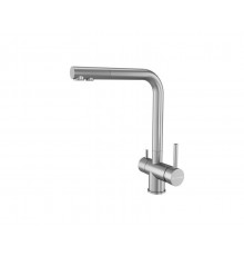 Кухонный смеситель KUCHENSTERN FOKUS-FS нержавеющая сталь 401SS40 c подключением фильтра