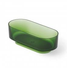 Dea Design Shadow Ванна 170х72х56см., отдельностоящая, Glasstek, прозрачная смола, цвет: Emerald R3. DD8675 1700 R3
