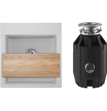 Комплект Мойка Granula Estetica 4701, арктик + Измельчитель Bone Crusher BC 910-AS