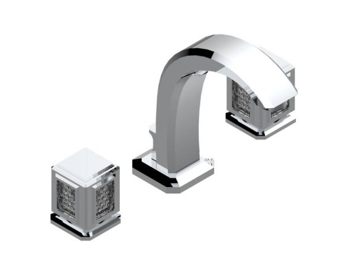 THG Metropolis cristal clair Смеситель для раковины, 3 отв., цвет: хром/прозрачный хрусталь. A2A-A02-151