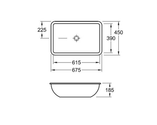 VilleroyBoch LoopFriends Раковина встраиваемая 61.5x38см, под столешницу, с переливом, цвет: альпийский белый. 61632001