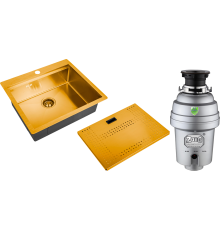 Комплект Мойка кухонная Zorg Master N-5952 Bronze + Измельчитель Inox D ZR-56 D