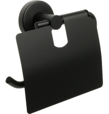 Держатель туалетной бумаги Fixsen Comfort Black FX-86010 с крышкой, черный