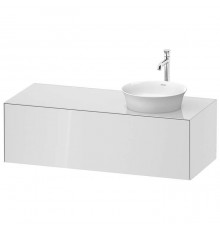 Duravit White Tulip Тумбочка подвесная 130x55х40.8см., раковина, 1 выдвижной ящик, цвет: белый высокоглянцевый. WT4977R8585,  2362430079
