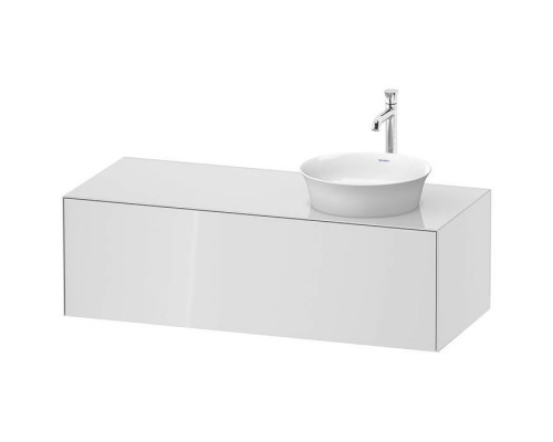 Duravit White Tulip Тумбочка подвесная 130x55х40.8см., раковина, 1 выдвижной ящик, цвет: белый высокоглянцевый. WT4977R8585,  2362430079
