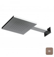 Almar Velvet Dual Flow Верхний душ 30х30см., настенный, 2 режима, нерж. сталь, цвет: Copper Brushed PVD. E044277.CO