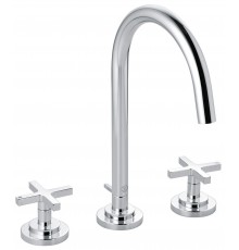 Kludi 20 143 0520 Nova Fonte Cla Смеситель для раковины 185 мм, на 3 отв., со слив гарн., 90°, Компл 201430520