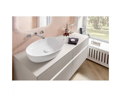 VilleroyBoch Artis Раковина 61х42х12.5см., накладная, без отв., без перелива, TitanCeram, цвет: альпийский белый. 41986101
