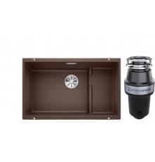 Комплект Мойка Blanco Subline 700-U Level кофе + Измельчитель KUCHENSTERN Muhle