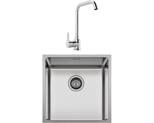 Комплект Мойка кухонная Seaman Eco Roma SMR-4444A.A + Смеситель MEGA Ege MG-PL10 хром