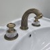 DevonDevon Excelsior Swan Смеситель для раковины на 3 отверстия, цвет: античная латунь. EXC-SW101OTS