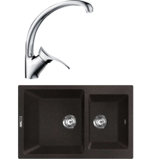 Комплект Мойка кухонная Lava D3.LAV lava + Смеситель SG01 CR chrome