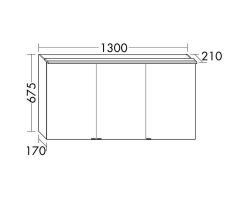 Burgbad Yumo Шкаф зеркальный 130x67.5x21 см, с подсветкой. SPIY130 L