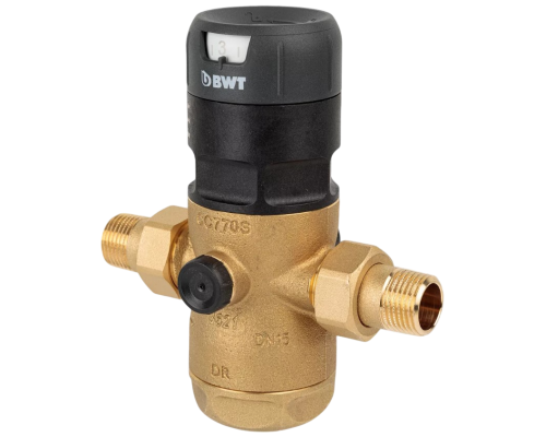Редуктор давления BWT D1 Eco, 3/4'' НР-НР, с визуализацией давления, без манометра, горячая вода