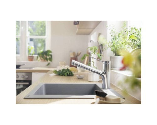Hansgrohe Zesis M33 Смеситель для кухни, 1 отв., с вытяжным душем, sBox lite, цвет: хром. 74803000 Hansgrohe Zesis M33 Смеситель для кухни, 1 отв., с вытяжным душем, sBox lite, цвет: хром. 74803000