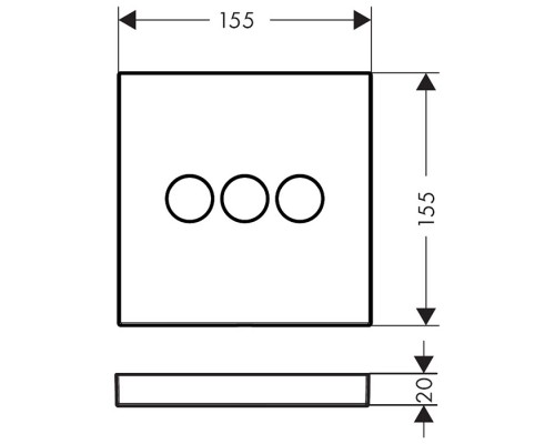 Hansgrohe ShowerSelect Запорно-переключающее устройство, цвет: черный матовый/хром. 15764670