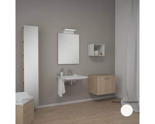 Burgbad Sys30 Шкаф 30х35х176см., подвесной, 1 дверка зеркальная, 5 полок, Sx, цвет: белый глянцевый. SPGH030L461