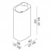 Agape Nivis Раковина 90x56.7x39.6 см, без отв., выпуск в стену, мрамор Carnic, цвет: серый. ACER0763FM0GC *0