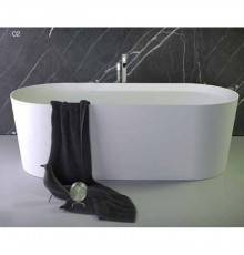 KNIEF Pearl Ванна отдельностоящая овальная 172x81x50см со сливом, цвет: белый матовый. 0600-052-01