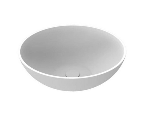 MOMA Gold Раковина Oslash;40х15см., накладная, с донным клапаном, цвет: белый матовый. GLD0475.MWS
