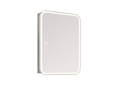 Зеркало-шкаф Alavann Cosmetic Light 50x75 с приближением, с подсветкой, глянцевый белый