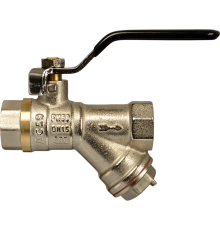Шаровой кран TeRma CB 30237 1/2", вн-вн, с фильтром, ручка рычаг
