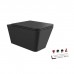 Alice Hide Square Унитаз 55х35см., подвесной, безободковый, с сиденьем и крышкой с микролифтом, с набором для крепления, цвет: чёрный матовый. 31210108SET