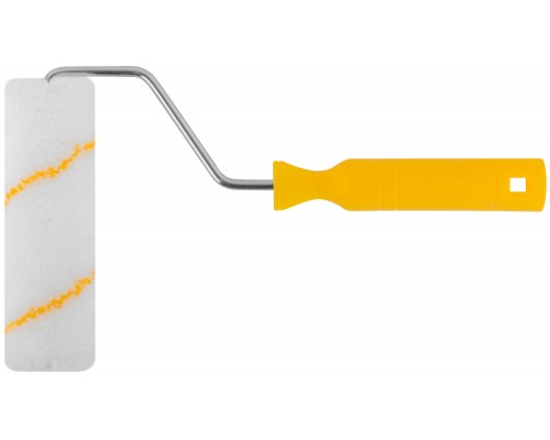 Валик полиакриловый белый с желтой полосой "миди", диам. 30/54 мм; ворс 12 мм, 150 мм