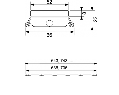 TECEdrainlinе Стеклянная панель, 800 мм, цвет: зеленая. 600890