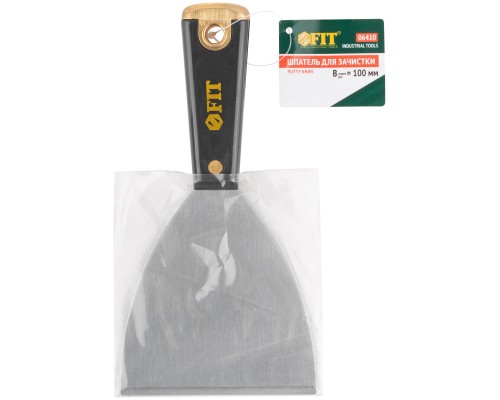 Шпатель для удаления ржавчины Профи, толщ. лезвия 1 мм, пластик.ручка с метал.бойком  4" (100 мм)