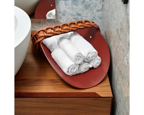ADJ Открытая корзина для СПА Riviera, 48x28 см., цвет: бордо/коньяк. 4828.30/09 ADJ Открытая корзина для СПА Riviera, 48x28 см., цвет: бордо/коньяк. 4828.30/09