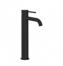 Gessi 316 Смеситель для раковины, на 1 отв., высокий h=30.5см, без донного клапана, излив 12.3см, цвет: Black XL. 54009#299